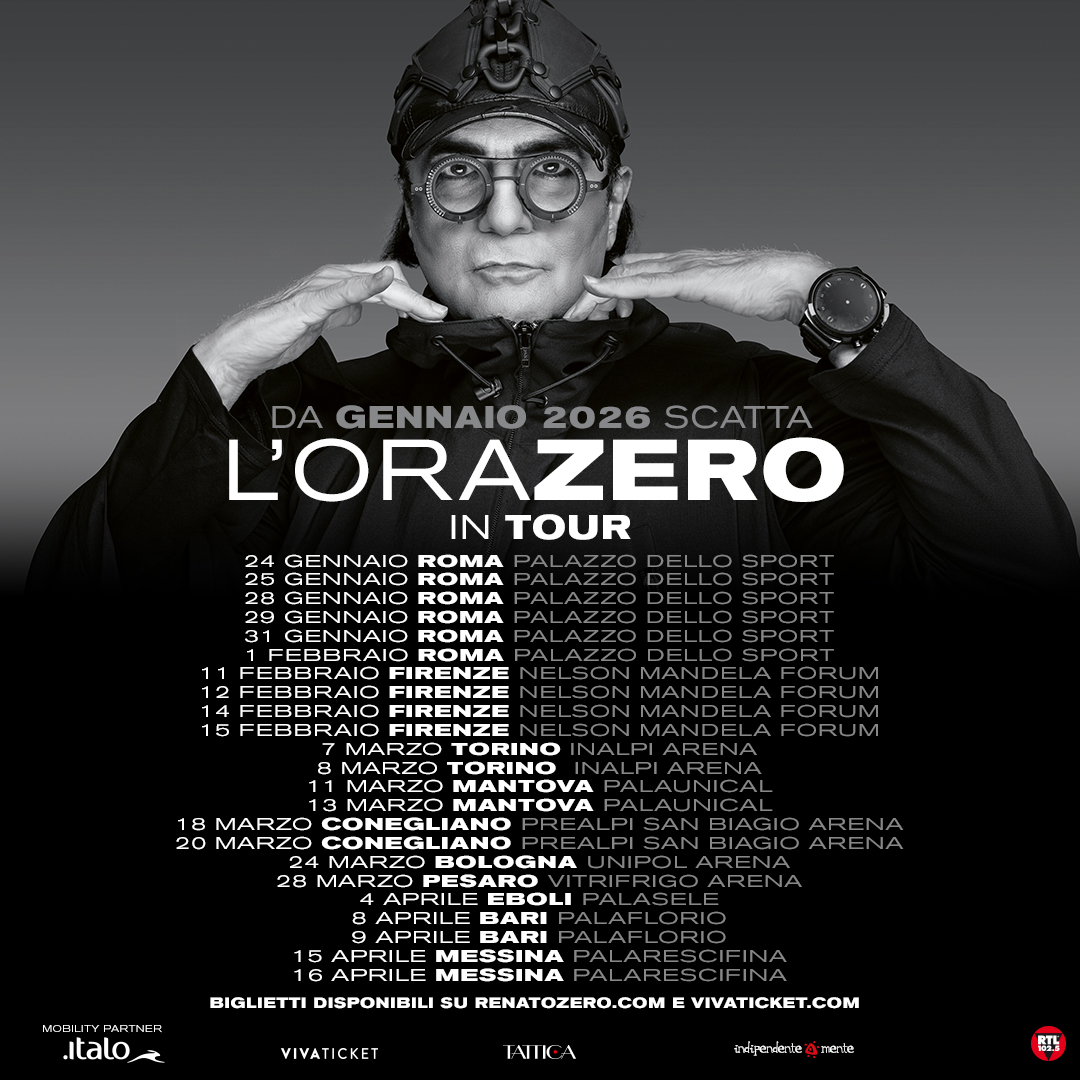 Renato Zero L’ORAZERO IN TOUR Tour Poster 2026